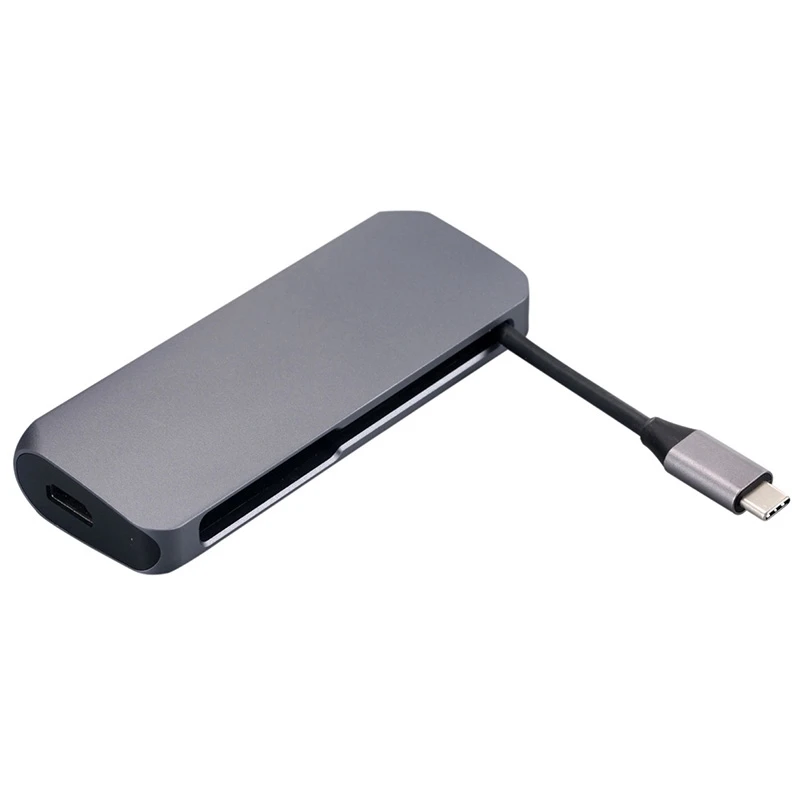 FFYY-Usb-C к Hdmi 6-в-1 конвертер может вместить type-C к Usb3.0 Sd Tf карта концентратор зарядки расширитель адаптер
