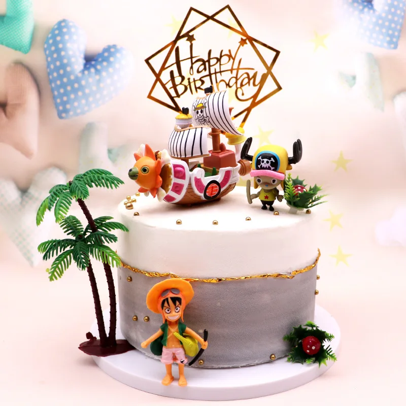 Dzialania Jeden Kawalek Lodzi Thousand Sunny Dekoracji Samochodu Zestaw Do Garazu Anime One Piece Luffy Model Ciasto Wystroj Staw Kapelusz Zalogi Lodzi Prezent Aliexpress Toys Hobbies