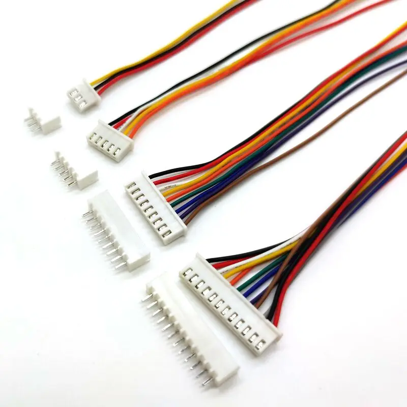 20 комплектов XH 2 54 мм см 2/3/4/5/6/7/8/9/10/12 Pin гнездовой провод прямой разъем L:200 |