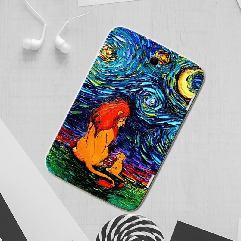 E9 xing kong shi Краски планшетный чехол для samsung Galaxy Tab A A2 S2 E 9,6 9,7 10,1 10,5 SM T560 SM-T560 T590 SM-T590 T815C T813Cover+ ручка - Цвет: E9 xing kong shi