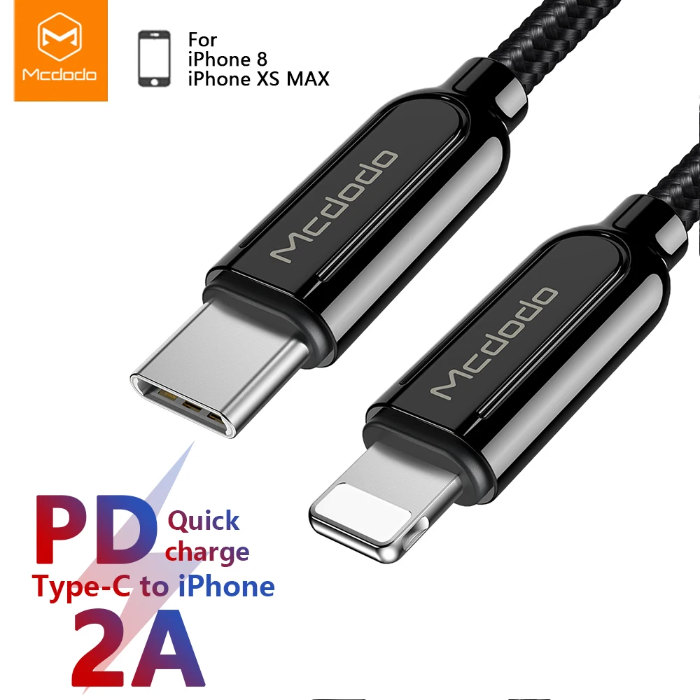Кабель Mcdodo USB Type C 8 pin для IPhone X XS XR Plus 18 Вт PD быстрая зарядка кабель передачи данных