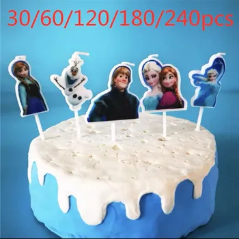

Disney Frozen Elsa Anna princess Theme Cake Candles Kids Birthday Decoration Party Cake Topper Party Supplies Kids Gift candle