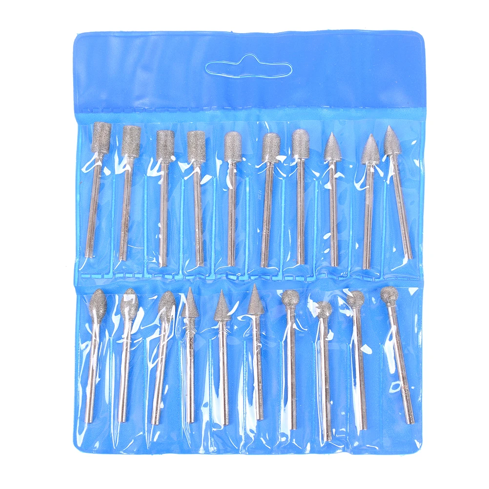 20 шт./компл. 3 мм наждачные головки для шлифовки вращающихся инструментов прочный