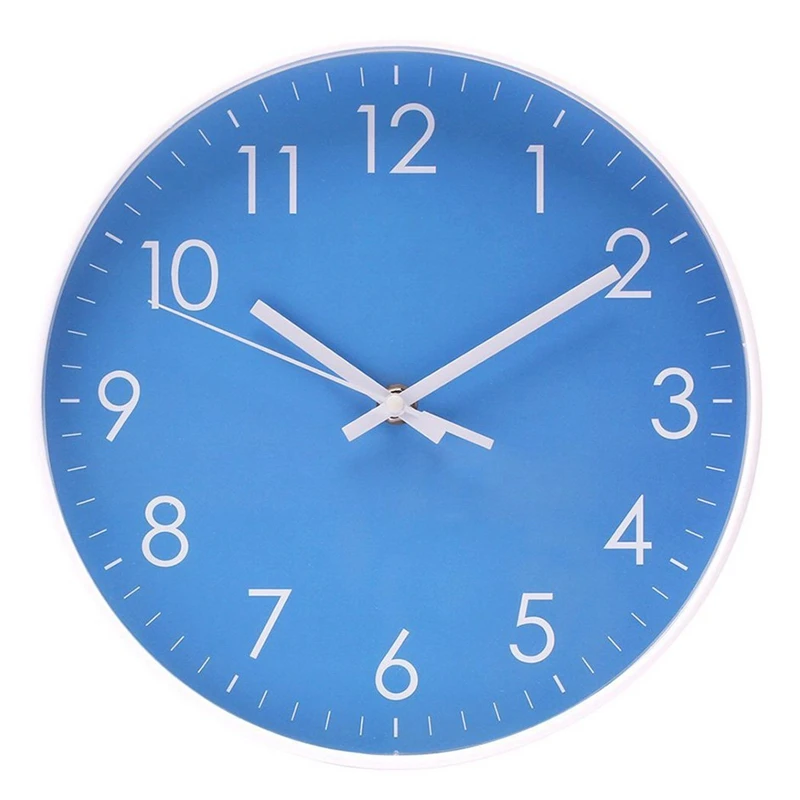 

Wall Clock Battery Operated Indoor Non-Ticking Silent Quartz Quiet Sweep Movement Wall Clock for Office,Bathroom,Living Room Dec