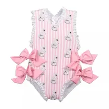 Ins/милый детский цельный купальник с принтом коала для девочек, купальник с принтом мороженого, милый купальный костюм с шапкой YZ19032