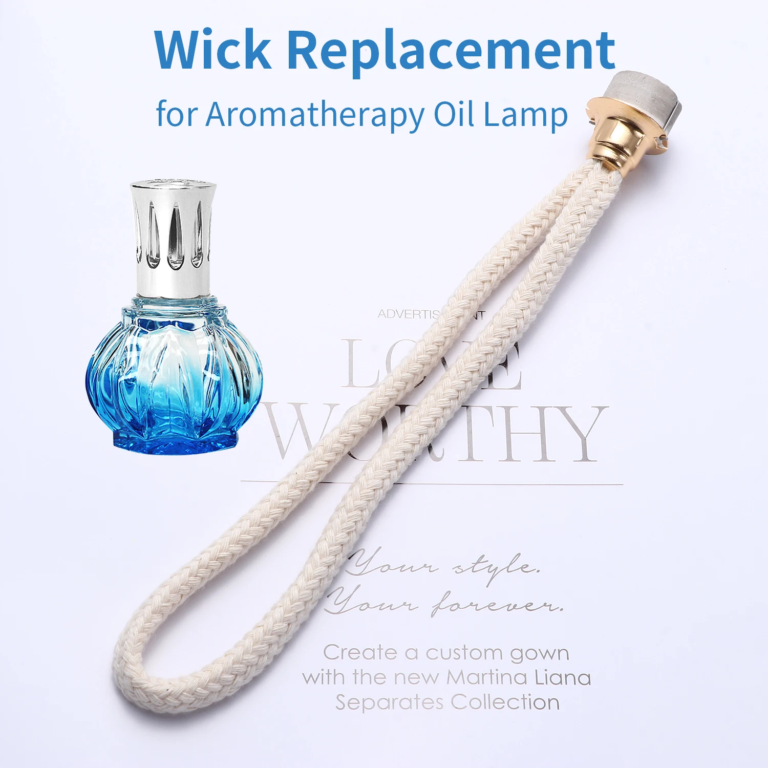 Description Picture 3 of item13/18mm Oil Lamp Wick Replacement Tightly Control Candle Wick For Diffuser Aromatherapy Decorative Candle Making Supplies