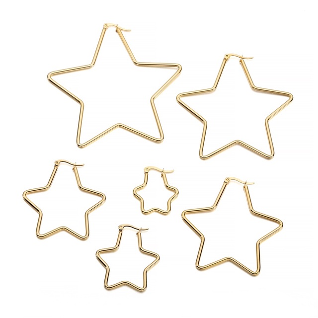 15-80mm Stainless Steel Earrings Loop Gold Earrings Hoops Open Earring Hooks For Diy Jewelry Making Finding Accessories