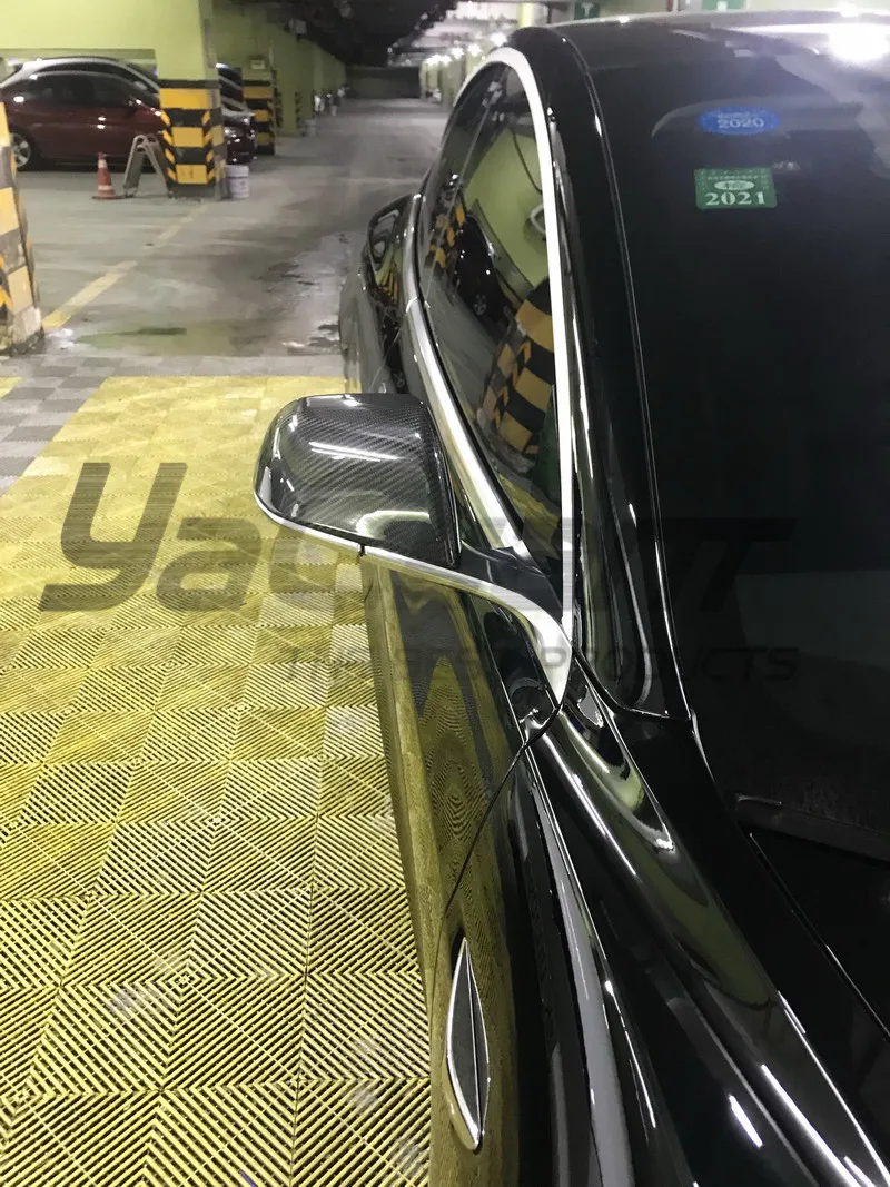 Настоящее сухое углеродное волокно- Tesla модель 3 боковое зеркальное покрытие глянцевая матовая