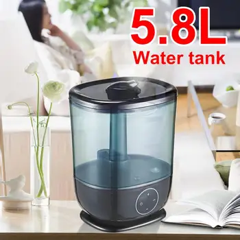 

5.8L Touch Control / Remote Control LED Ultrasonic Air Humidifier Electric Diffuser Nebulizer Aroma Air Purifier for Home Office