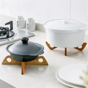 

Tray Rack Detachable Wooden Table Mat Multifunction Cooking Rack Kitchen Pot Heat Insulated Cooling Cookware Steaming Rack Stand