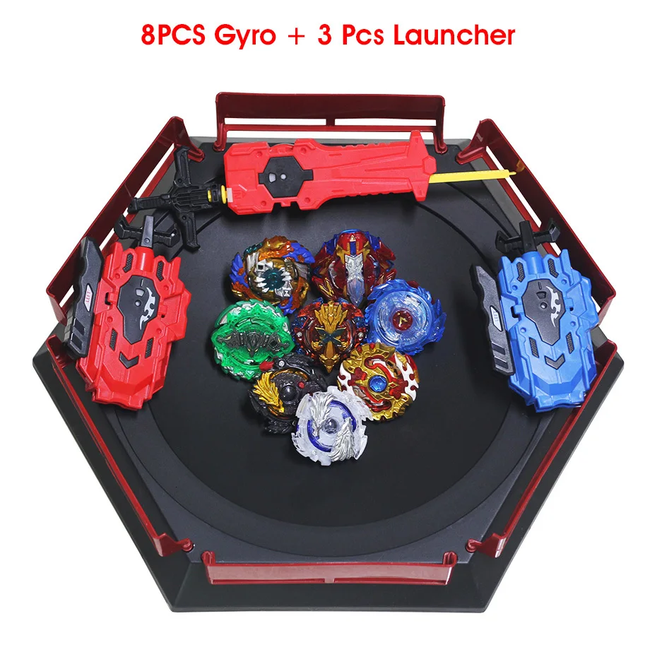 Beyblade Burst Toys B-127 Bables Bayblade Arena коробка для хранения пусковое устройство тупи Металл Fusion Бог волчок Bey Blade лезвия игрушки - Цвет: B58PCS