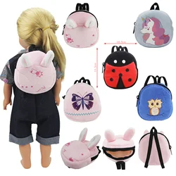 Sac à dos en peluche pour bébé, poupée américaine de 18 pouces, accessoires, jouets pour enfants, noël, 43Cm 