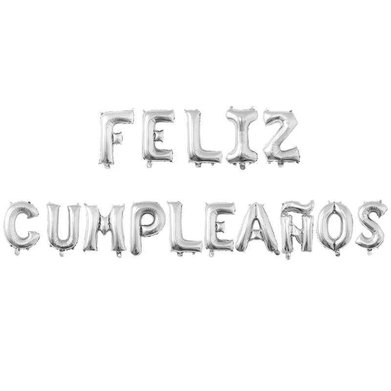 FELIZ cumpleaños письмо воздушный шар из фольги Испания Happy birthday Алфавит шар День рождения украшения детей Baby Shower ХП