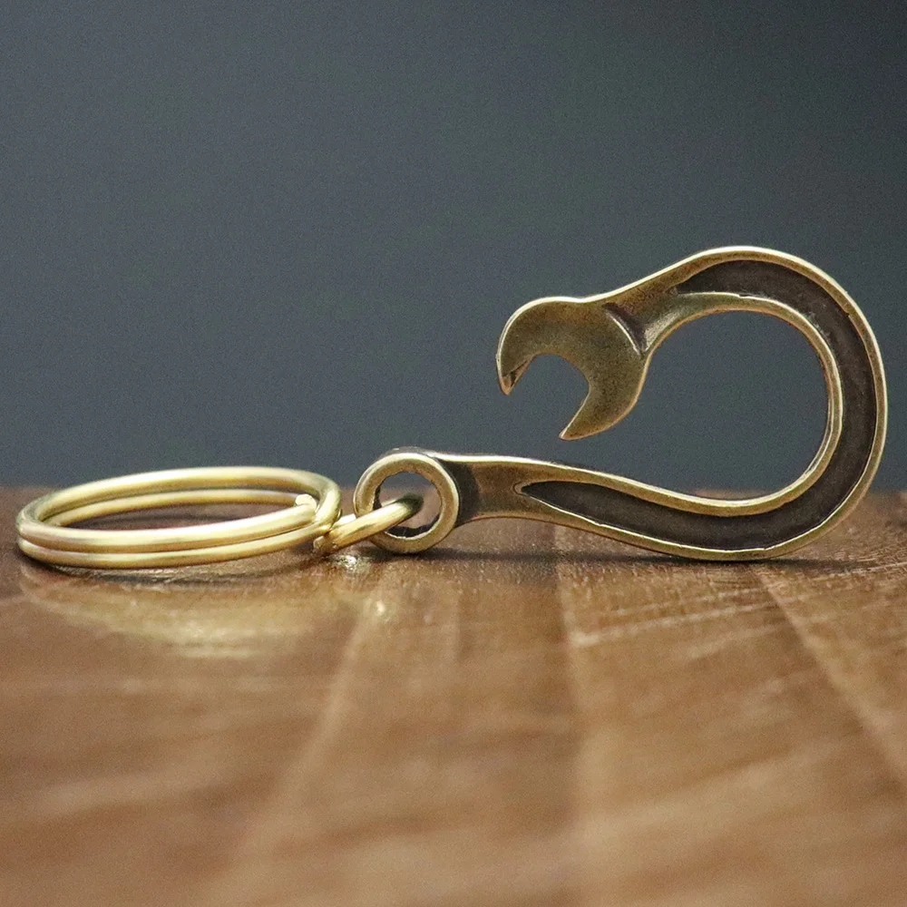 wrench keychain pendants copper (8)