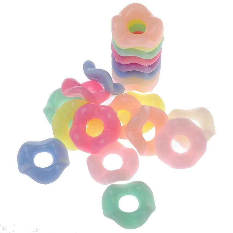 

Kids DIY Necklace Accessories Material 12mm 1800pcs Waves Circle Round Shape Acrylic Jewelry Beads Pastel Spring Colors Beading