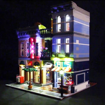 

Vonado Battery Operated LED Light Up Building Block Accessory Kit for Detective's Office Set 10246 Office City Street View
