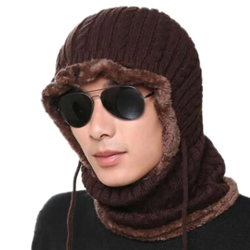 Winter knitted Beanies Hats Women Men Braided Knit Beanies Coral Velvet Lining Hat Girls Boys Warm Cap Winter Thick Accessory