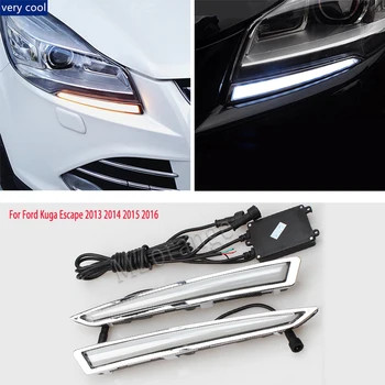 

LED drl headlight for Ford Kuga Escape 2012-2017 headlight Daytime Running Lights headlights fog lights Turning Signal Lamp