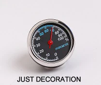 Hygrometer Универсальная автомобильная центральная консоль приборная панель декоративные часы с украшением термометра Тахометр для Honda Civic для Toyota Corolla и т. д - Название цвета: Hygrometer