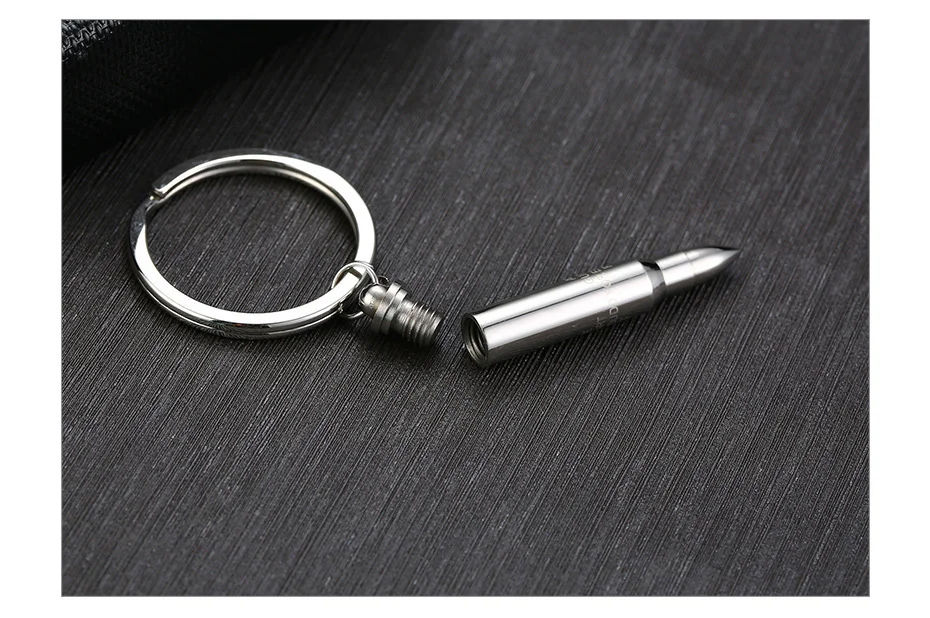 Vnox Stylish Mens Car Key Chains with Bullet Design Can Be Opened Stainless Steel Cross Bible Male Accessory
