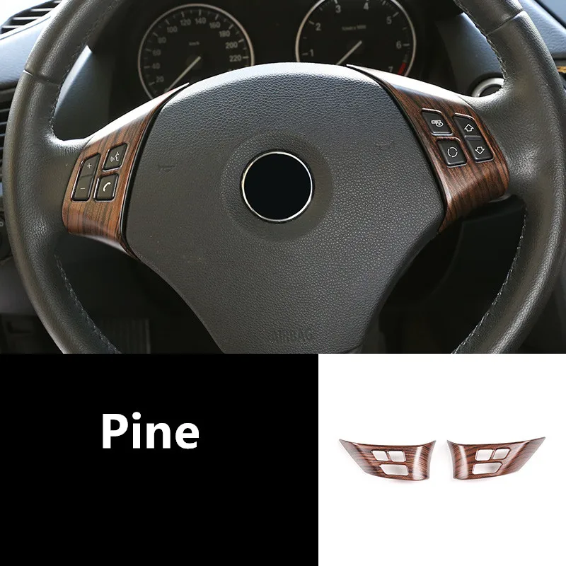 Автомобильный Стайлинг из углеродного волокна, кнопки на руль, декоративная накладка, накладка, наклейка для BMW E90 X1 E84 2010-13 lnterior, аксессуары - Название цвета: Pine wood