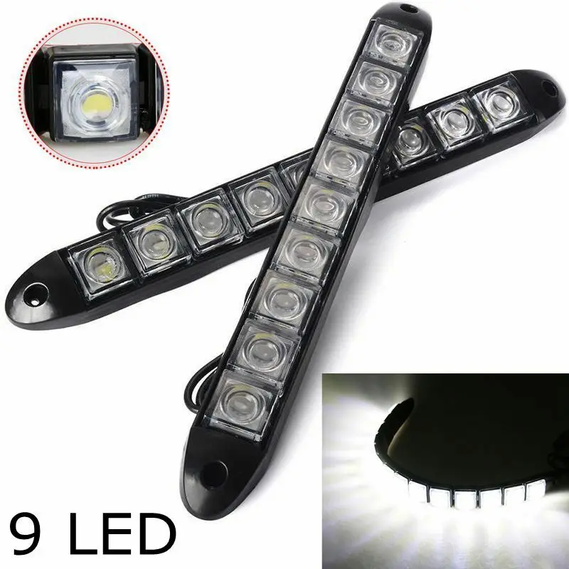 

Flexible 9 LED Car Light Bar Strip Tail Turn Signal Tail Rear Brake Stop Bulb Lamp Brake Light Running Lights Fog Lamp