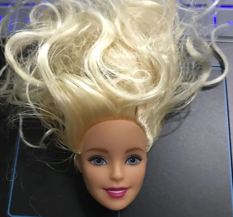 Коллекция выбрать стиль идеальные куклы головы серебряные волосы джутовые красные волосы куклы аксессуары девочка DIY туалетный принцесса игрушка куклы головы - Цвет: blonde hair