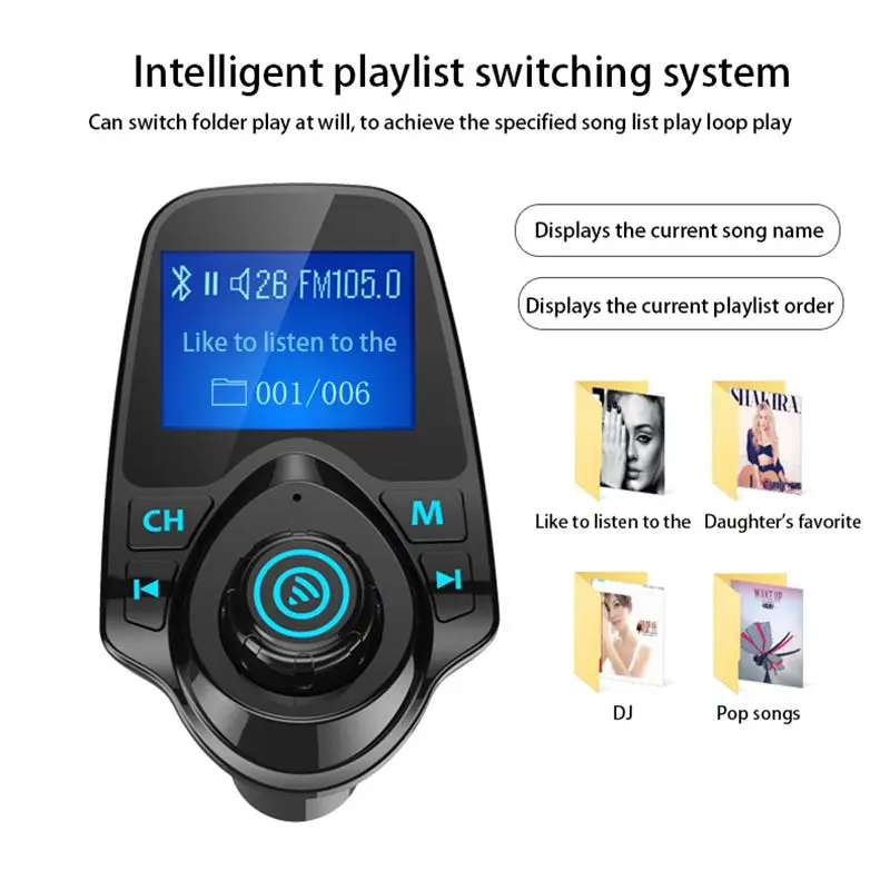 Универсальный Высококачественный Автомобильный Mp3 аудио многофункциональный двойной usb порт Автомобильный bluetooth-приемник Автомобильный MP3-плеер Музыкальный U диск