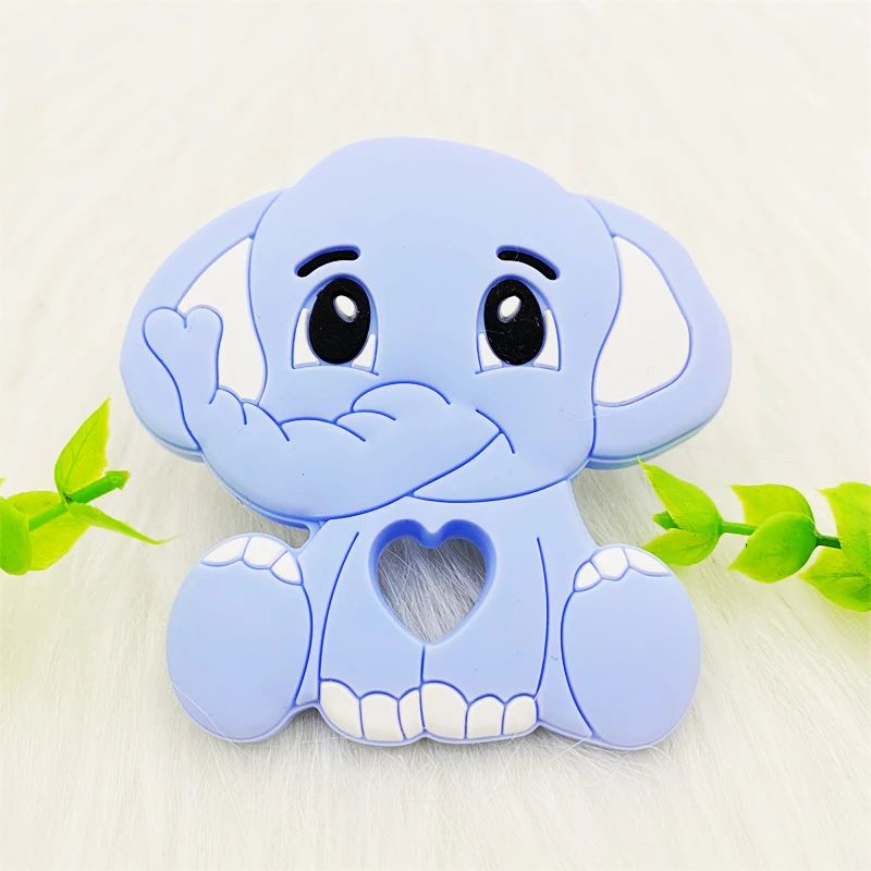 1pcs Silicone Teethers  Baby Teething Necklace Toy Elephant Food Grade Silicone Cartoon Nursing Tiny Rod 6
