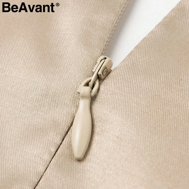 BeAvant Сексуальная Женская атласная Блуза с v-образным вырезом, рубашка с буфами на рукавах, плиссированные пуговицы, женские топы, винтажные женские осенние блузки с высокой талией