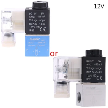 

DC 12V 24V Pneumatic Electric Solenoid Valve 2 Position 2 Port Normally Closed Air Magnetic Valve 12mm Hose Connection