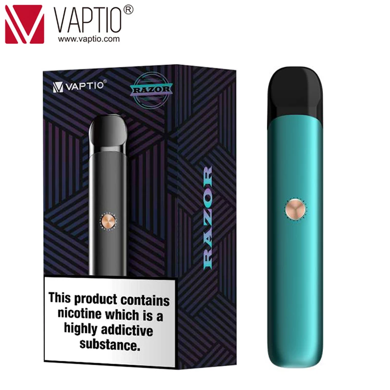 

Original Vaptio Razor KIT 550mah Pod Vape 11.5W pod System Vaporizer Pen elektronik sigara mini Kit battery built in 2.0ml tank