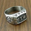 Punk Size 7-15# FTW Mechanical Screw Women's Biker Exquisite 316L Stainless Steel Motorcycle Middle Finger Ring 4