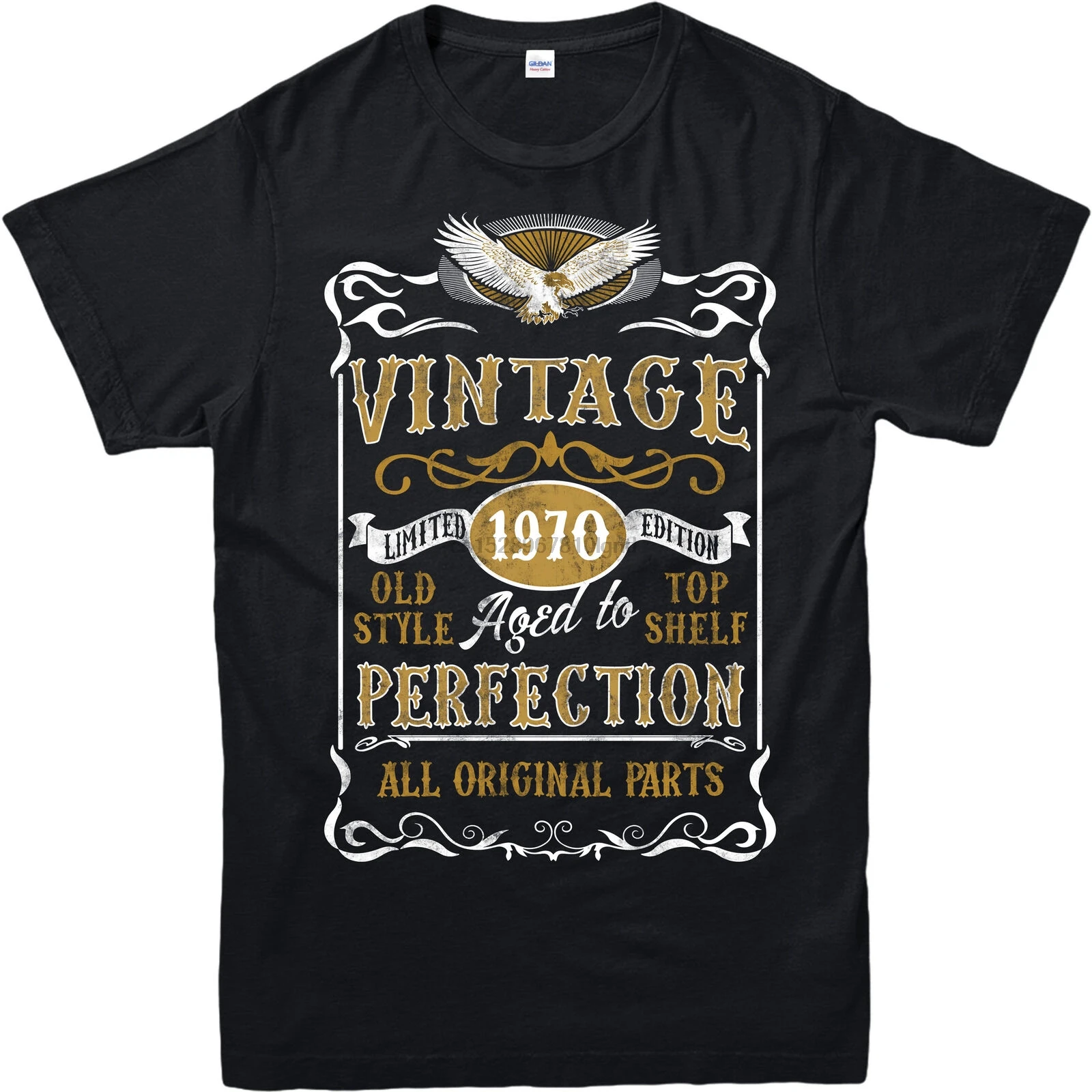 Personalised Made in 1970 Vintage T Shirt Born Birthday Age Year Gift Top |