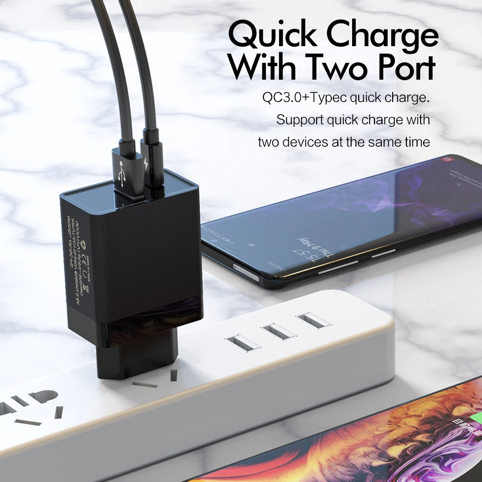 ROCK Quick Charge 3,0 type C USB зарядное устройство QC3.0 настенное зарядное устройство для мобильного телефона iPhone 11 Pro Max Xiaomi samsung Быстрая зарядка