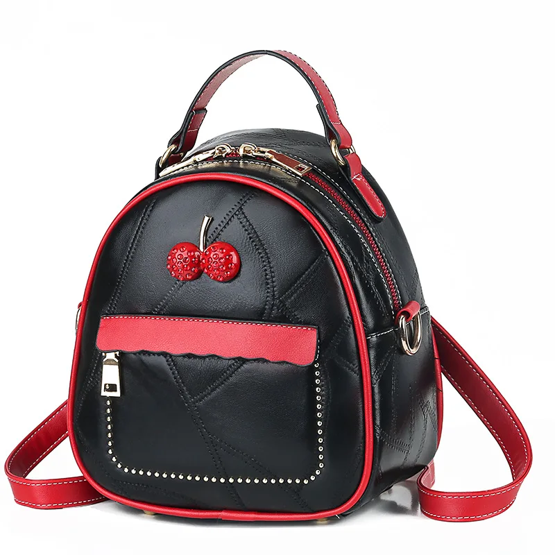 

The new college wind portable backpack sheepskin multifunctional backpack