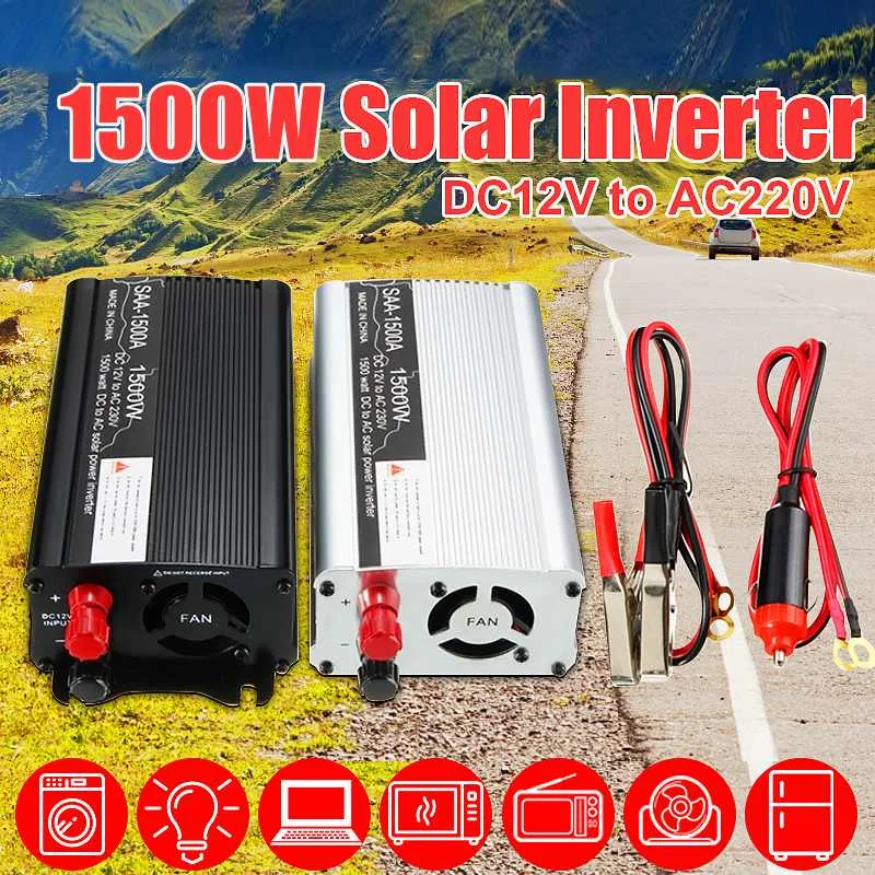 

USB 1500W Watt DC 12V to AC 220V Car Power Inverter Charger Converter Adapter DC 12 to AC 220 Modified Sine Wave Transformer
