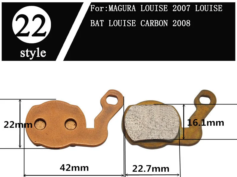 4 пары из металла MTB велосипед дисковые Тормозные колодки для Tektro Shimano Avid формула зум MAGURA E1R1 RO RX Hayes MX2/3/4/5 M375 M395 - Цвет: style 22