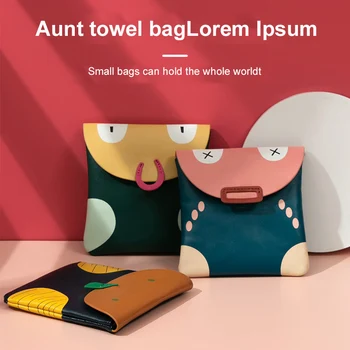 

Portable Cute Tampon Storage Bag Sanitary Pad Pouch Napkin Towel Cosmetic Bags Organizer Lady Girl Makeup Face Mask Storage Bag