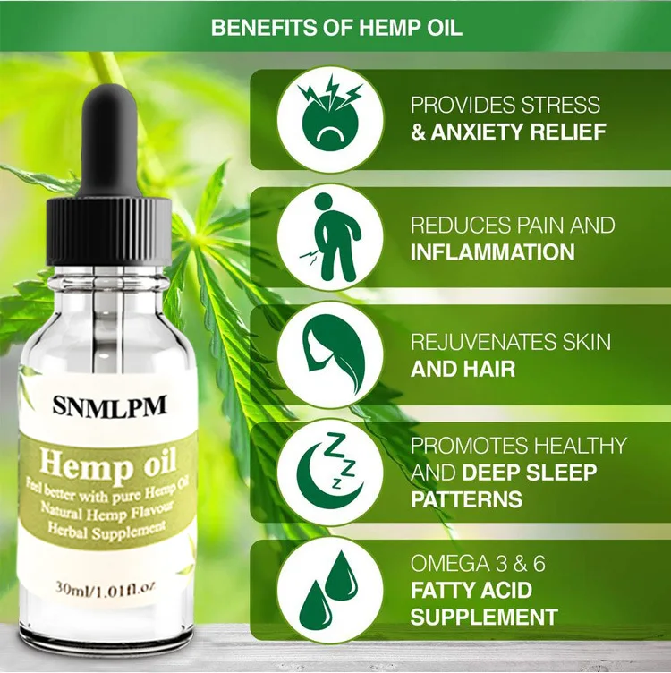 Hemp Oil High content cbd relieves stress improves sleep hair care
