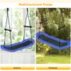 Saucer Tree Swing Surf Kids Outdoor Adjustable Oval Platform Set w/ Handle  OP70325 4