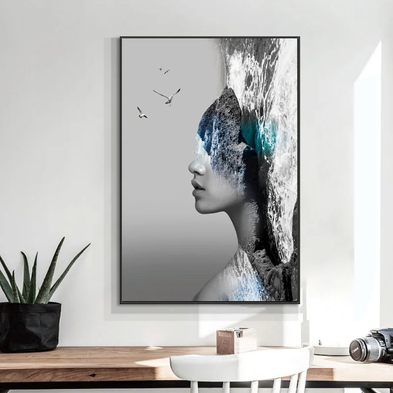 

Fashion Girl Poster Home Room Decor Canvas Paintings Figure Art Prints Big Large Size Pictures for Living Room Frameless