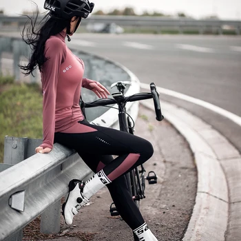 

Santic Women Cycling Set Sports suit Cycling Jackets Pants Autumn Winter Fleece Thermal Set Warm Windproof Reflective Asian size