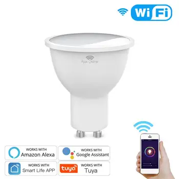 

Dimmable 4.5W GU10 WiFi Smart Light Bulb LED Lamp App Operate Alexa Google Assistant Control Wake up Smart Lamp Night Light
