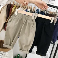 Г. Осенние детские брюки Crawler; узкие брюки из ворсованного хлопка; Универсальные леггинсы; INS; детская одежда