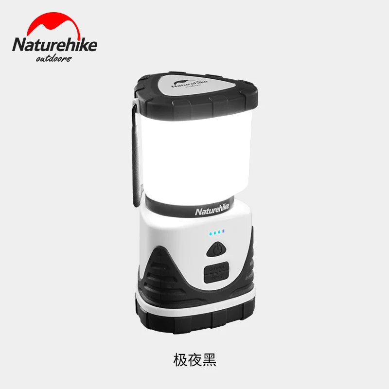 Naturehike открытый кемпинг фонарь USB заряжаемый светильник ing многофункциональная полевая Палатка лампа 56 светодиодный светильник 22 часа - Цвет: Black