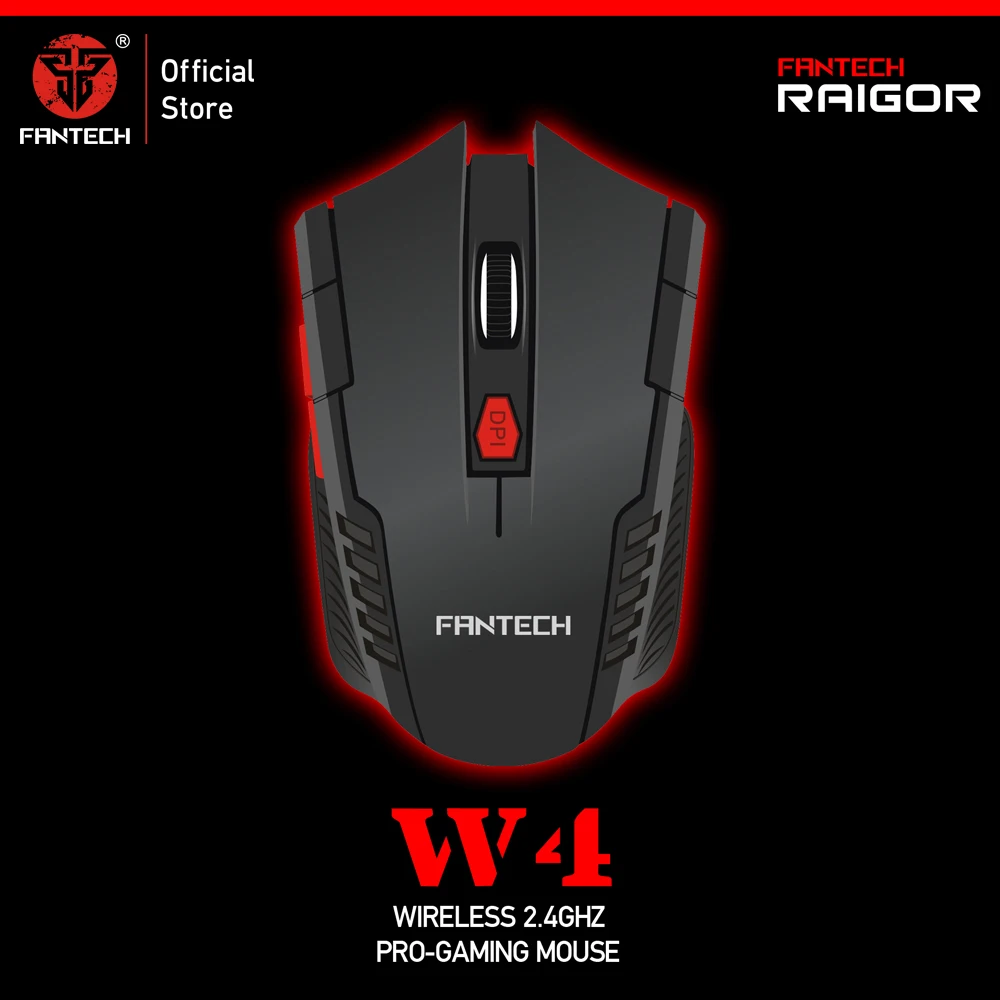 Беспроводная эргономичная мышь FANTECH W4 2 4 ГГц 2000 DPI регулируемая 10 м | Отзывы и видеообзор