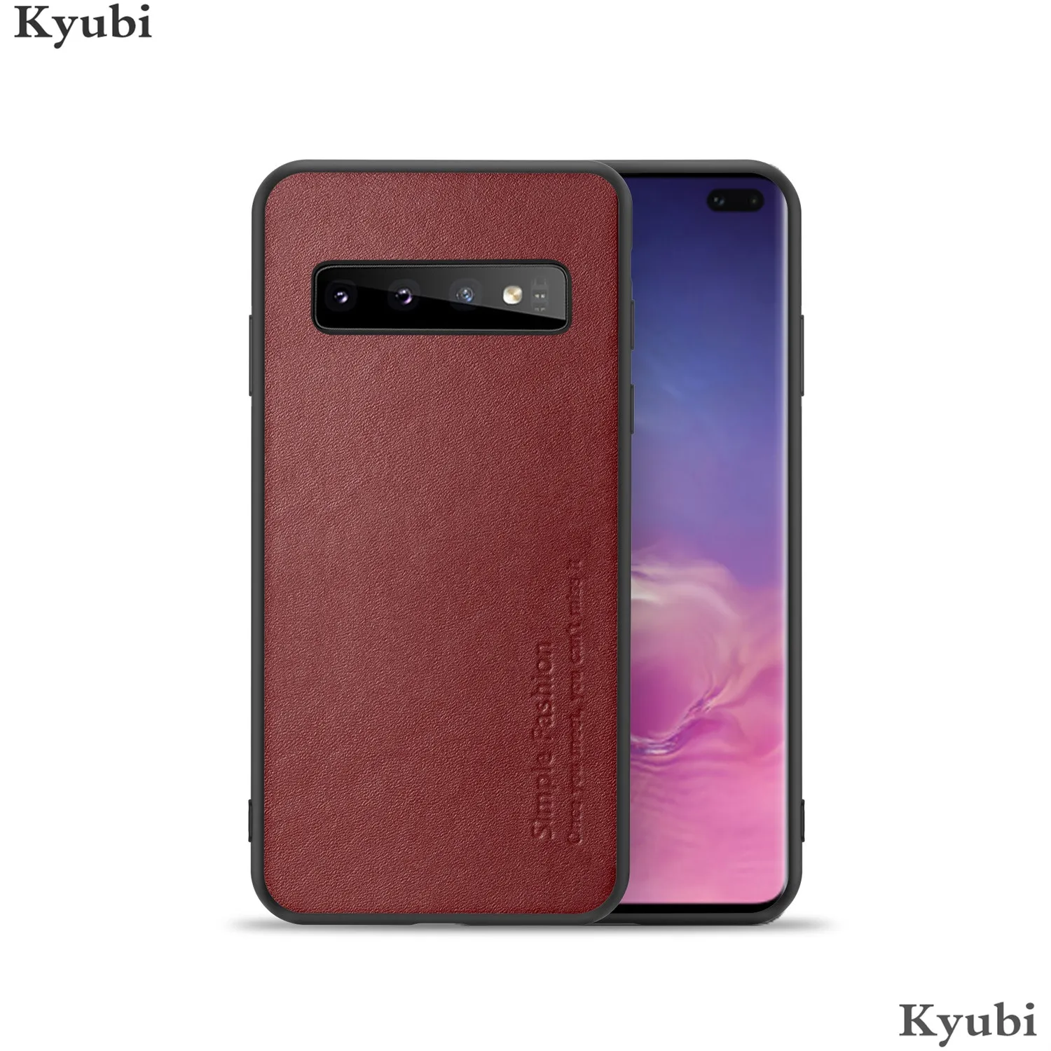 Чехол из натуральной кожи для samsung Galaxy S10 Plus S10E S10, мягкий силиконовый простой Винтажный чехол для samsung Galaxy S10 Plus S10E S10