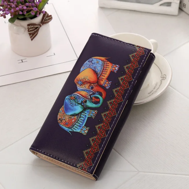 

JIULIN Female Card Holder Casual Zip Clutch PU Leather Long Purse Money Bag Cartoon Lady purse Wallet Women Cat Print Wallet