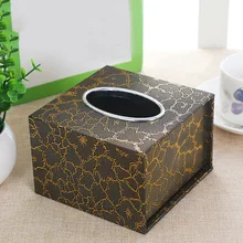 Квадратная коробка из искусственной кожи для салфеток, держатель для туалетной бумаги, чехол для дома, автомобиля, отеля